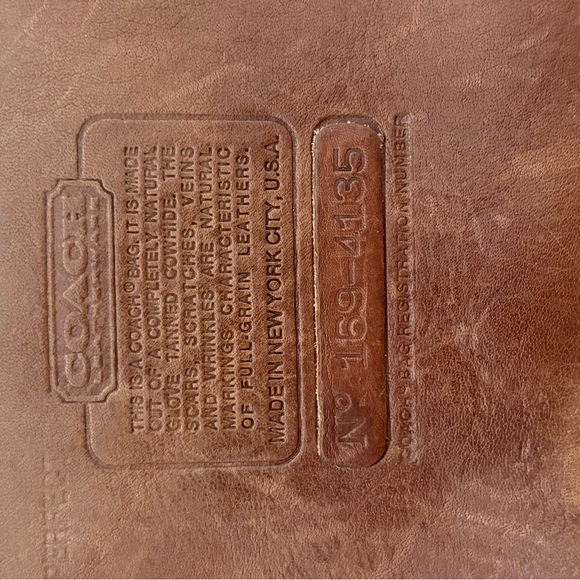 Rare Vintage (70s/80s) Coach Camel Brown Leather Crossbody Zip Bag Made in NYC - Picture 6 of 11